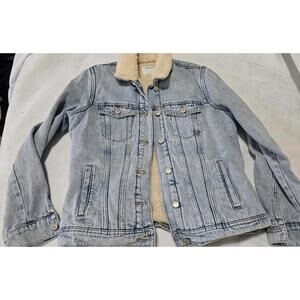 Old Navy Sherpa -Lined Denim Jacket Medium